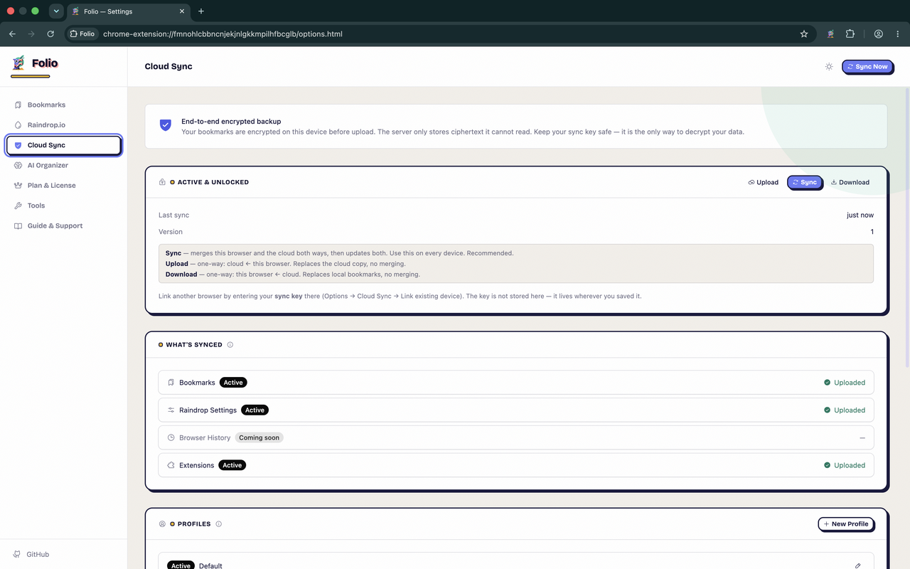 Folio screenshot