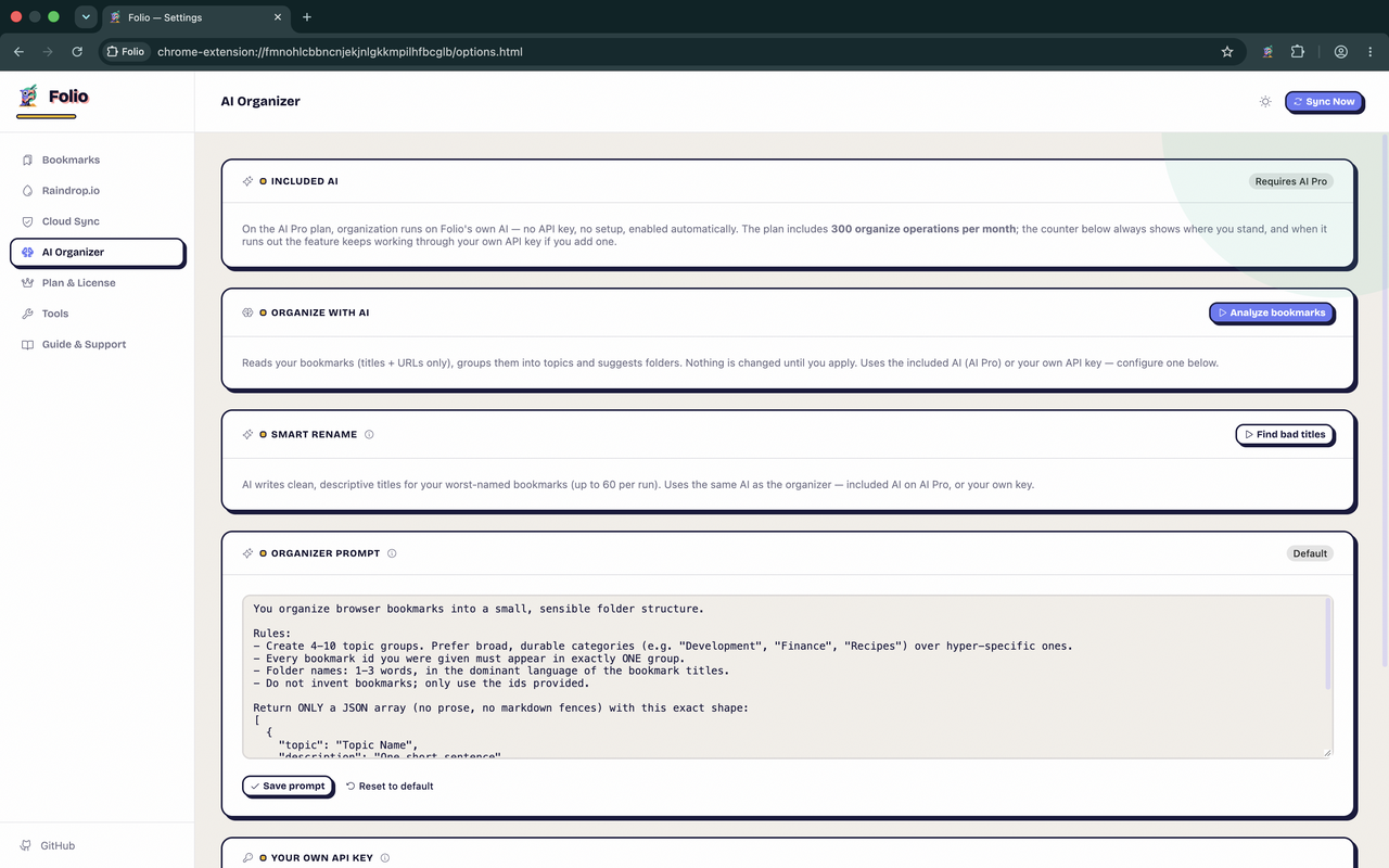 Folio screenshot