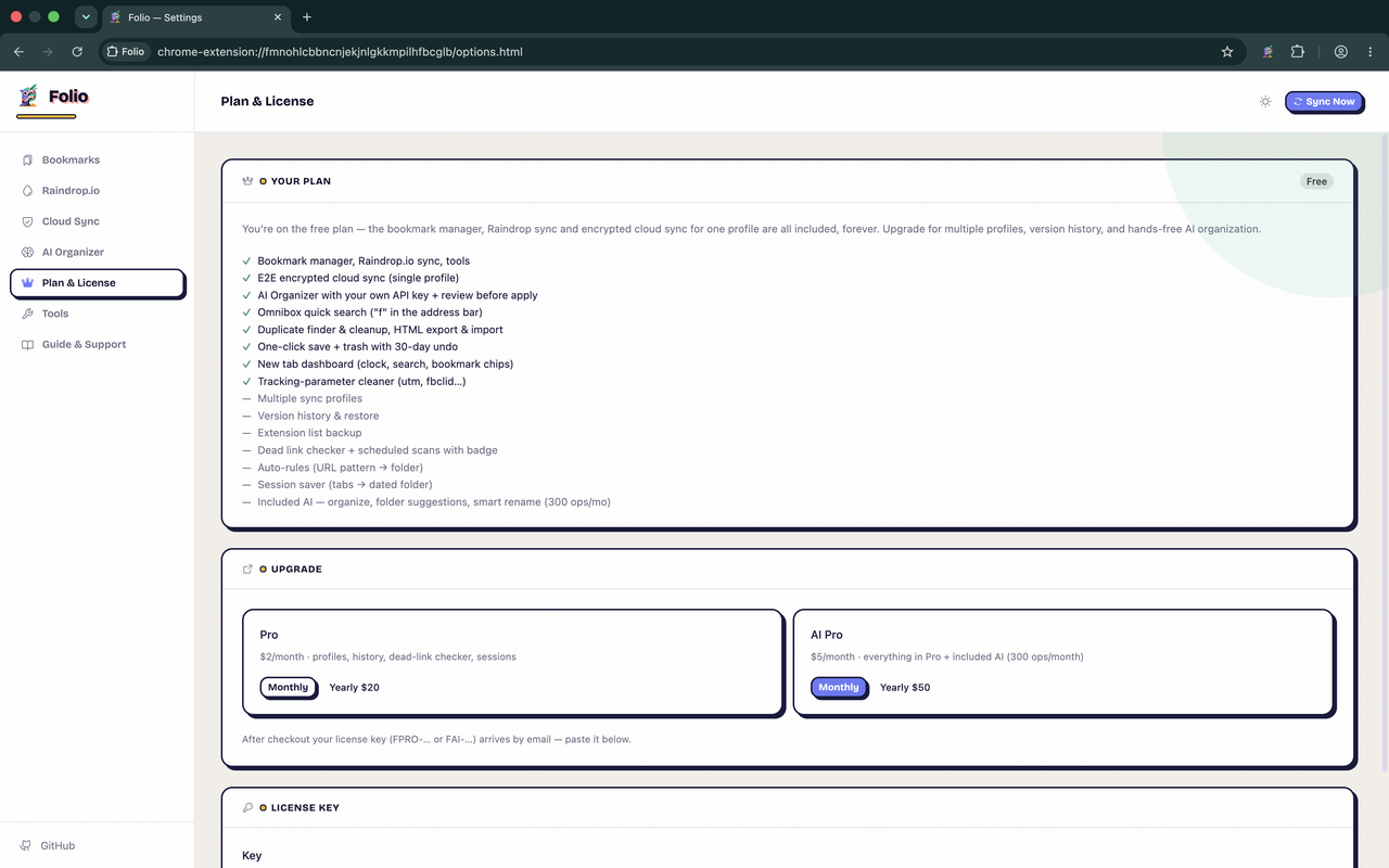 Folio screenshot